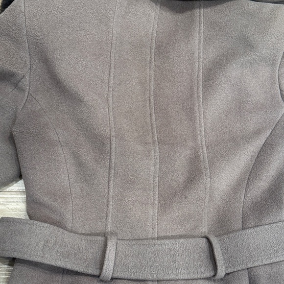 Tahari Brown Wool Coat with Faux Fur Collar - Picture 14 of 15